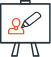Icon for whiteboard videos